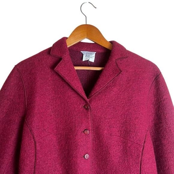Jax II red wool blend sweater blazer. Size 10 - Picture 2 of 8